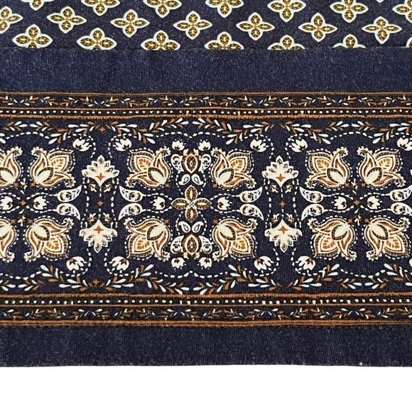 Lands’ End Plus-Sized Navy Blue Patterned Dress Size 1X - Picture 8 of 13